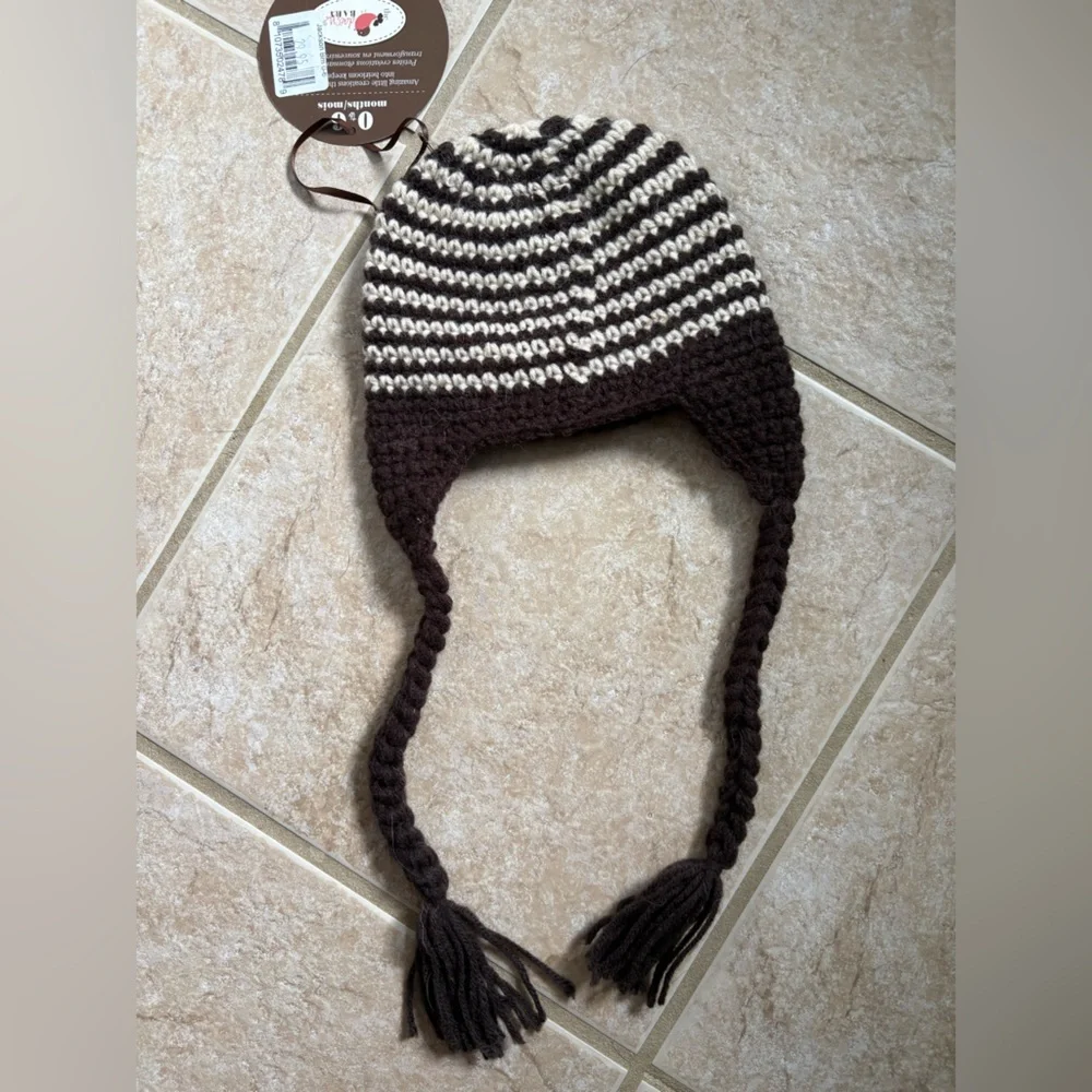 Newborn knit baby hat beanie 0-6 months NWT
